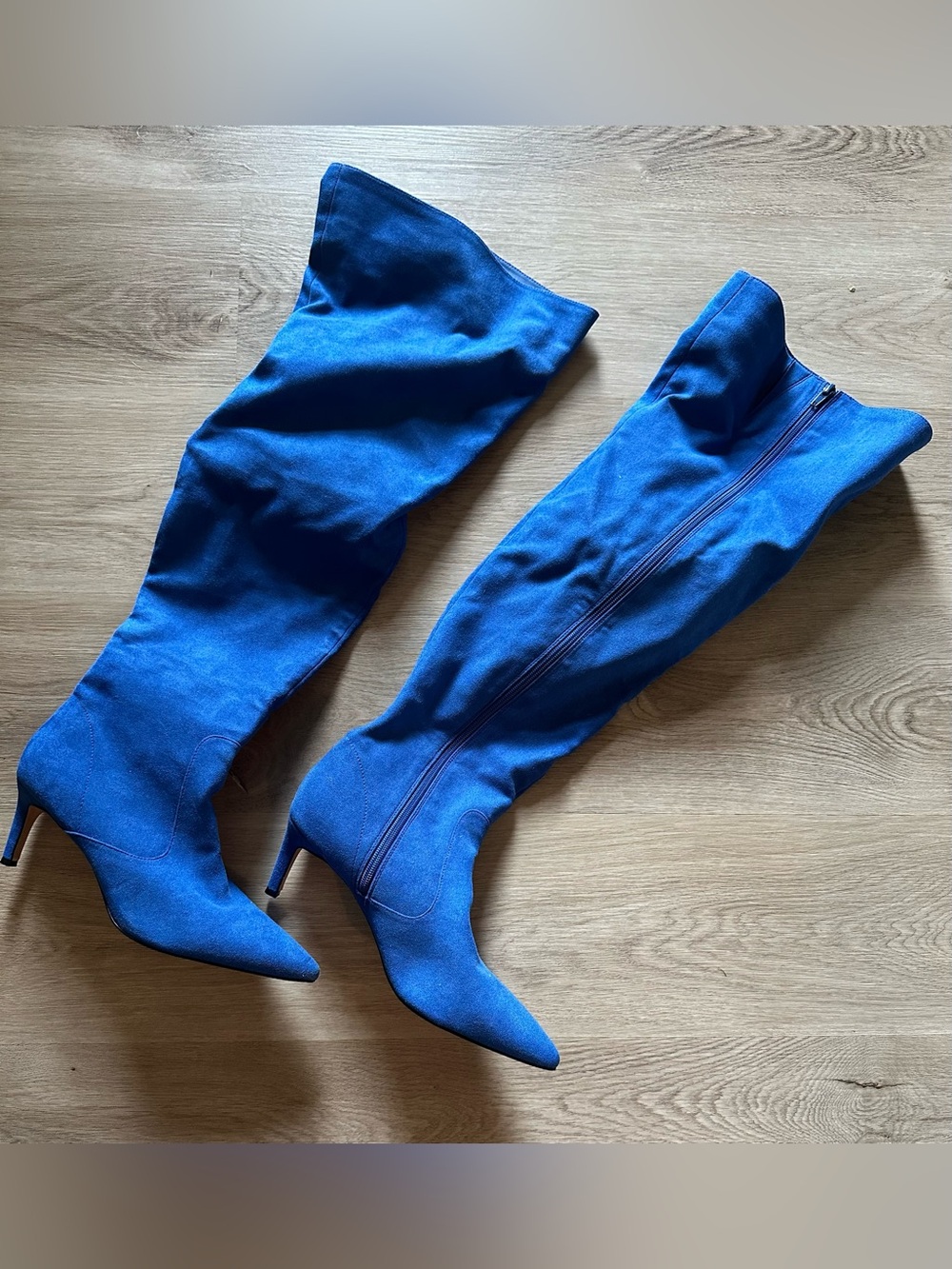New York & Company Royal Blue Over-the-Knee Pointed Toe Boots